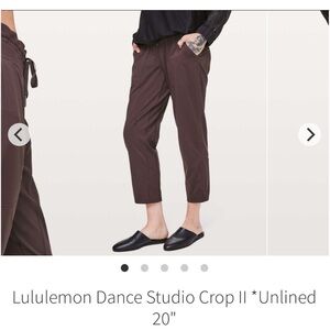 Lululemon Dance Studio Crop II *Unlined 20"